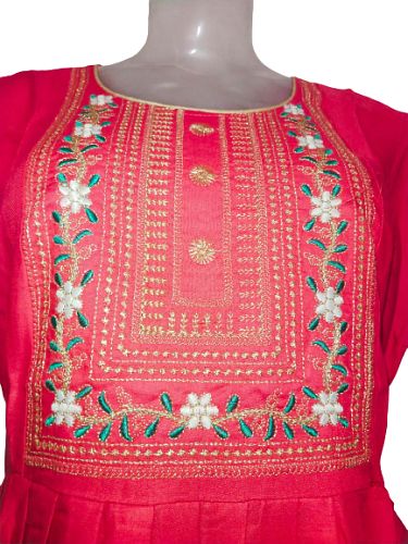 Designer embroidered frock pattern kurta - XL