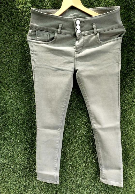 Girlz Stylish Cotton Polyester Knitted Denim Jeans - 30