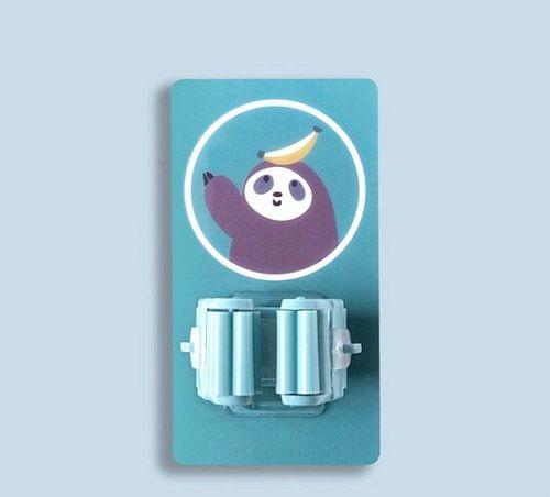 Plastic Mop & Broom Holder With Self Adhesive Magic Sticker Series - Freesize
