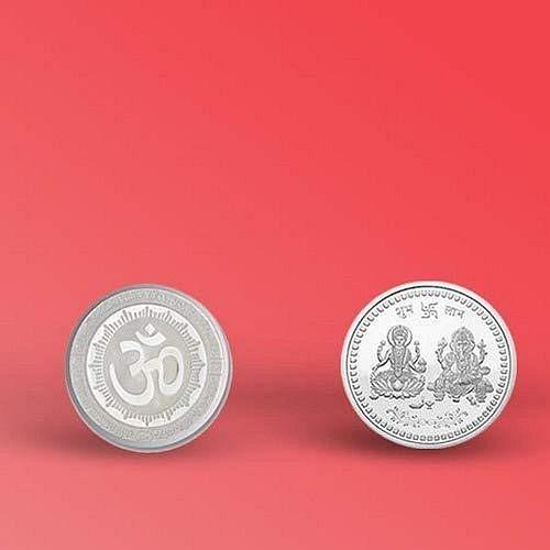 Home/ 1piece Silver Puja Coin Laxmi Ganesh Ji Silver Plated Coin Set For Gift And Pooja - Free size