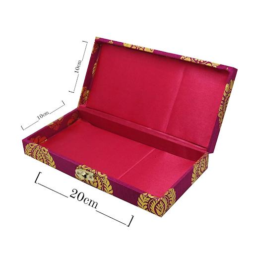 Wooden Decorative Cash Box, Shagun Box, Jewellery Box, Gift Box - Pack of 1 - Multicolor